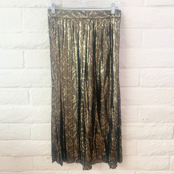 Christian Dior Lame Pleated Skirt - Picture 1 of 3